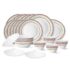 SignoraWare BPA Free Plastic Square Dinner Set | Microwave Safe | Unbreakable & Lightweight | Odor-Free | Great for Parties & Gatherings | Ideal for Regular Home Meals (Set of 23 pcs | LemonYellow)