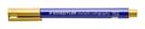Staedtler Metallic marker pen with calligraphy tip gold in pack of 10 nos.