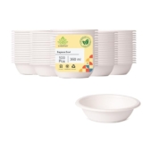 Shrayati Sugarcane Bagasse Bowls, 360 ml, 100 pcs, Biodegradable Bagasse Disposable Round Bowls for Convenient and Sustainable Eating