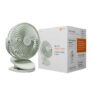 Orient Electric Orbis Rechargeable Personal Fan | 360° Rotation | 1800 mAh Battery | 4 Speed Modes with Timer | Quiet Operation | USB Type-C Charging | Clip-On Mini Fan | Matcha Green