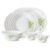 Larah by Borosil Erba Opalware Dinner Set, 13 -Piece, White