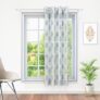 MollisHomes Window Curtains 5 Feet Long Set of 1 | Motif Design | Polyester | Light Filtering Curtains | Curtains for Living Room | 118 x 152 cm, White & Blue Color | Perfect for Home Décor