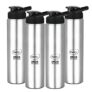 Pigeonby Stovekraft Inox Hydra 1000 900 Ml Bottle (Pack Of 4, Black, Steel/Chrome, Steel)