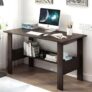 MATTERHORN Engineered Wood Office Table, Work from Home Table with Shelf for Storage (DIY, 900 x 500 x 800 cm, RMOOT-10001EbonyBlack) (EbonyBlack)
