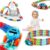 Amazon Brand – Jam & Honey – Monster Wheels Track Set – 102 Pcs Anti Gravity Toy Endless DIY Flexible Bends Track with Light-Up Mini Monster Truck for Kids’ Racing Adventure
