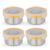 STEELLOCK Stainless Steel Airtight Container with Lid | Leakproof, BPA-Free | Multipurpose Food Storage Containers/Tiffin/Dabba for Office, School & Kitchen | SL-1201-set of 4, 280ml each, Yellow