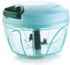 Manual New Handy Plastic Chopper For Vegetable, Dry Fruit And Onion Quick Cutter Machine For Kitchen With 3 Stainless Steel Blade 400 M Vegetable & Fruit Chopper Vegetable & Fruit Chopper(1)
