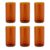 Borosil 350ml Set of 6 pcs Amber Vision Transparent Glass | Cold Drink Tumbler, Beer Glass, Juice Glass | Flame Proof Glasses | Microwave & Dishwasher Safe | Glass Drinking Tumbler