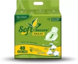 Soft & Secure Cotton-Soft Extra Gel Overnight Sanitary Pads | XXXL Size | Leak Lock Core | Ultra-Thin, Rash-Free & Breathable | Heavy Flow Protection (40)