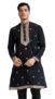 Kalaanj Men’s Embroidered Silk Kurta || Only Kurta (KALSS2501MK-Black-XXL)