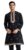 Kalaanj Men’s Embroidered Silk Kurta || Only Kurta (KALSS2501MK-Black-XXL)