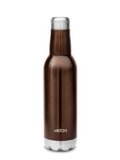 Milton Pride 600 Themosteel Hot and Cold Water Bottle, 500 ml, Dark Brown, Steel