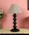 tu casa Off White Jute Shade with Black Metal-Iron Base Table Lamp | Elegant Bedside & Desk Lamp for Bedroom, Living Room, Office, Home Décor & Gifting (Height : 17 Inch/No Blub Included)