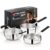 TriPro Triply Mini Cookware Set 3 Pcs Mini Set – 12cm (550ml) Saucepan, 14cm Frypan, 14cm (600ml) Kadai, Compact Kitchen Cooking Set, Bakelite Handle, Healthy Cooking – Induction and Gas Stove Ready