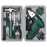 Hi-Spec Cordless Electric Screwdriver, Power Screw Driver Set with Pink Compact Tool Kit for Small Repair and Maintenance- Ideal Housewarming Gift,19 Piece (Green)