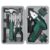 Hi-Spec Cordless Electric Screwdriver, Power Screw Driver Set with Pink Compact Tool Kit for Small Repair and Maintenance- Ideal Housewarming Gift,19 Piece (Green)