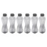 PEARLPET Twist BPA-Free Plastic Water Bottle Set |Lightweight, Leak-Proof & Freezer Safe – Pack of 6 (1000ml Each), Grey