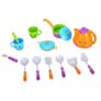Crackles Pretend Play Solid Colour Tea Party Kitchen Play Set Toy with Teapot, Cups Pretend Play Cooking Set, Toy Pots N Pans, Cookware, Utensils