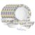 Larah by Borosil 27pc Opalware Dinner Set | for Family of 6 | Microwave & Dishwasher Safe | Bone-Ash Free | Crockery Set for Dining & Gifting | Plates & Bowls (Kora)