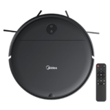 Midea I2A Robotic Vacuum Cleaner with Remote |Wet & Dry |BLDC Motor | 1200Pa Strong Suction | Anti Fall Function | Anti-Collision & Auto Return Charge Function, 110 Minutes, Black