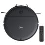 Midea I2A Robotic Vacuum Cleaner with Remote |Wet & Dry |BLDC Motor | 1200Pa Strong Suction | Anti Fall Function | Anti-Collision & Auto Return Charge Function, 110 Minutes, Black