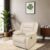 Peachtree Alexandra Manual Recliner for Living Room, Metal Mechanism & Mango Wooden Frame | 3 Year Warranty | Velvet Fabric Sofa for Hall, Office | Padded Armstyle