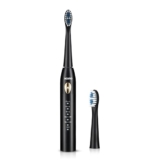 AGARO COSMIC LITE Sonic Electric Tooth Brush For Adults With 5 Modes, 2 Brush Heads & Rechargeable With 4 Hours Charge Lasting Up To 25 Days, Power Toothbrush, (Black)