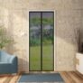 Amazon Brand – Solimo Fiberglass Magnetic Mosquito Net Screen Door – Hands Free Mesh Partition | Auto-Closing Insect Screen to Keep Bugs Out (210×100 cm, Grey)