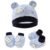 Bembika Cotton Baby Mittens – Soft, Non-Slip Baby Mittens & Socks for Winter, Warm Infant Cap for Scratching, 0-3 Months, Newborn Baby Mittens-(Navy Blue)