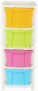HUMBLE KART 4 Compartments Plastic Chest of Drawers(Multicolor)