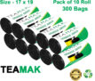 teamak Biodegradable Garbage Bag, 17*19 inches, 30 Bags/Roll (Pack of 10) Small 13-14 L Garbage Bag  Pack Of 10(10Bag )