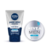 Nivea Men Face Wash, Dark Spot Reduction,100 G And Nivea Men Fresh Face Moisturizer Gel, 75 Ml