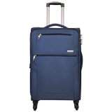 Murano Commando 24 Inch Polyster Travel/Trolley/Tourist Bag, 4 Wheels Soft Sided Check-In Luggage – Navy Blue