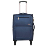 Murano Commando 20 Inch Polyster Travel/Trolley/Tourist Bag, 4 Wheels Soft Sided Check-In Luggage – Navy Blue
