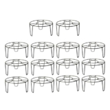 Go Hooked Flower pot stand | Gamla stand | Plant Pot stand for indoor plants, balcony, indoor living room, terrace, patio (Black, Pack of 4)