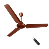 atomberg Ameza 1200mm Timeless BLDC Ceiling Fan with Remote | 5 star | High Air Delivery | LED Speed Indicator | Low Noise | Timeless Design with Power Saving | 2-Year Warranty (Gloss Brown)