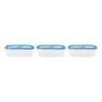SimpArte 360° AirTight Kitchen Storage Container Set for Rice|Dal|Atta|Flour|Cereals|Pulses|Snacks, Stackable|BPA Free|Modular Design|Set of 3 (525 ml), Sky Blue