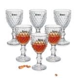 Treo by Milton Astoria Shot Glasses I Set of 6 (65 ml) | Elegant Fluted mini Glasses with Geometric Design for Shots, mocktails, tasters & Parties