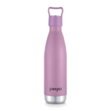 Go24 pexpo Erica Stainless Steel Water Bottle 500ml | Hot and Cold Thermo Flask | ISI Certified Steel Bottle | Triple Wall Insulation | Leakproof | for Home, Office, School | Rosy Brown