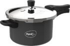 Pigeon By Stovekraft Limited Induction Bottom Hard Anodised Pressure Cooker Outer Lid 5 L Induction Bottom Pressure Cooker(Hard Anodized)