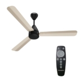 Crompton Energion Hyperjet 1200mm BLDC Ceiling Fan | Point Anywhere Remote Control | BEE 5 Star Rated Energy Efficient | Superior Air Delivery | Anti-Rust | 2 Year Manufacturer Warranty | Ivory Black