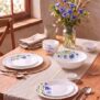 La Opala Novo Opalware Dinner Set, 10 Pcs for Family of 2, Floral Fountain