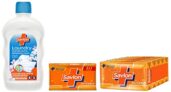 Savlon Laundry Disinfectant & Refreshing Liquid 500ml & Moisturizing Glycerin soap bar, Pack of 5-125g each & Glycerine Soap, 125g (Buy 3 Get 1 Free)