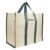 SHIBUI Canvas Grocery Shopping Bag – Large Reusable Tote (17×8.5×14 inch) with Reinforced Handles & Bottom Insert – Heavy Duty, Foldable, Washable, Jhola Bag for Vegetables & Fruits. (Green, 1 Piece)