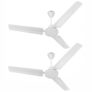 Havells 1200mm Mozel ES Ceiling Fan | Best in class base fan, High Air Delivery, Energy Saving, 100% Pure Copper Motor | 2 Year Warranty | (Pack of 2, Elegant White)