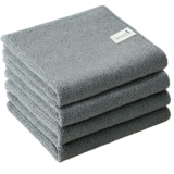 Story@Home Microfiber Cleaning Cloths, 360 GSM Highly Absorbent, Lint and Streak Free, Multi -Purpose Wash Cloth for Kitchen, Car, Window, Stainless Steel | (40 x 40 cm, Grey) | Set of 4 pcs