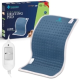 HEATRONICS® X-Large+ Electric Heating Pad for Back Pain + Period Cramps Relief | Pain Relief Heating Belt with Temperature Controller for Lower Back, Knee, Shoulder, Cramps, and Neck Pain Relief (3 Heat Levels / Steel Blue)