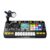 DJ Controller Player Electronic Keyboard BT DJ Mixer Table with Adjustable Microphone Dynamic Lighting Effects (Black)