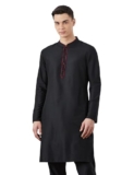 Amazon Brand – Symbol Men’s Blend Regular Solid Rayon Kurta (SY-A22-MNA-ETK-01_Black