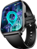 boAt Storm Call 3 Plus w/ Turn by Turn Navigation, QR Tray, 49.7cm(1.96″) HD Display Smartwatch(Active Black Strap, Free Size)